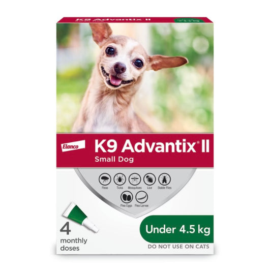 Advantix II Flea+Tick+Mosquito Protection - Small Dogs (<4.5kg)