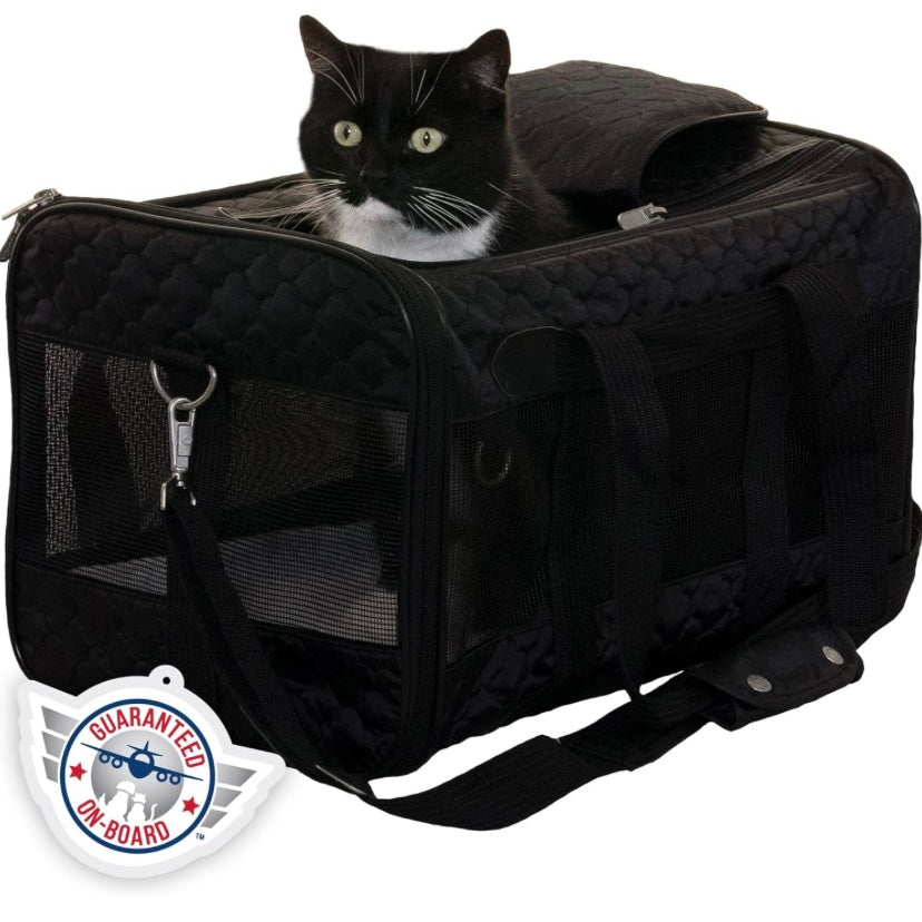 Sherpa's Expandable Travel Pet Carrier Foldable - Black