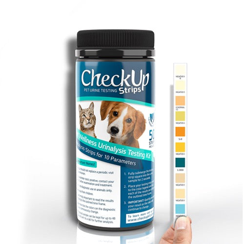 CheckUP Pet Wellness Urinalysis Testing Kit 10 in 1 Urine Testing for Cats & Dogs