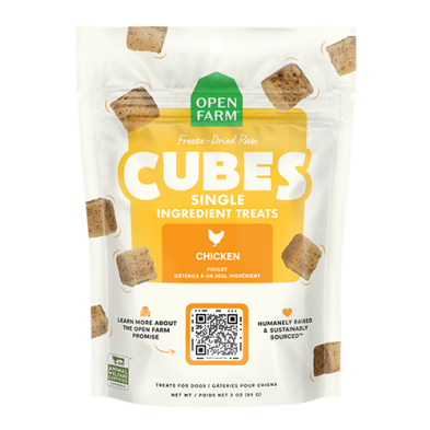 Open Farm Freeze-Dried Raw Single Ingredient Treat Cubes Chicken