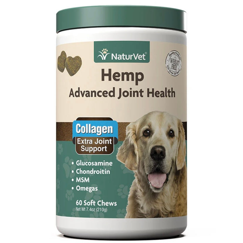 NaturVet Hemp Advanced Joint Health Soft Chews 60ct