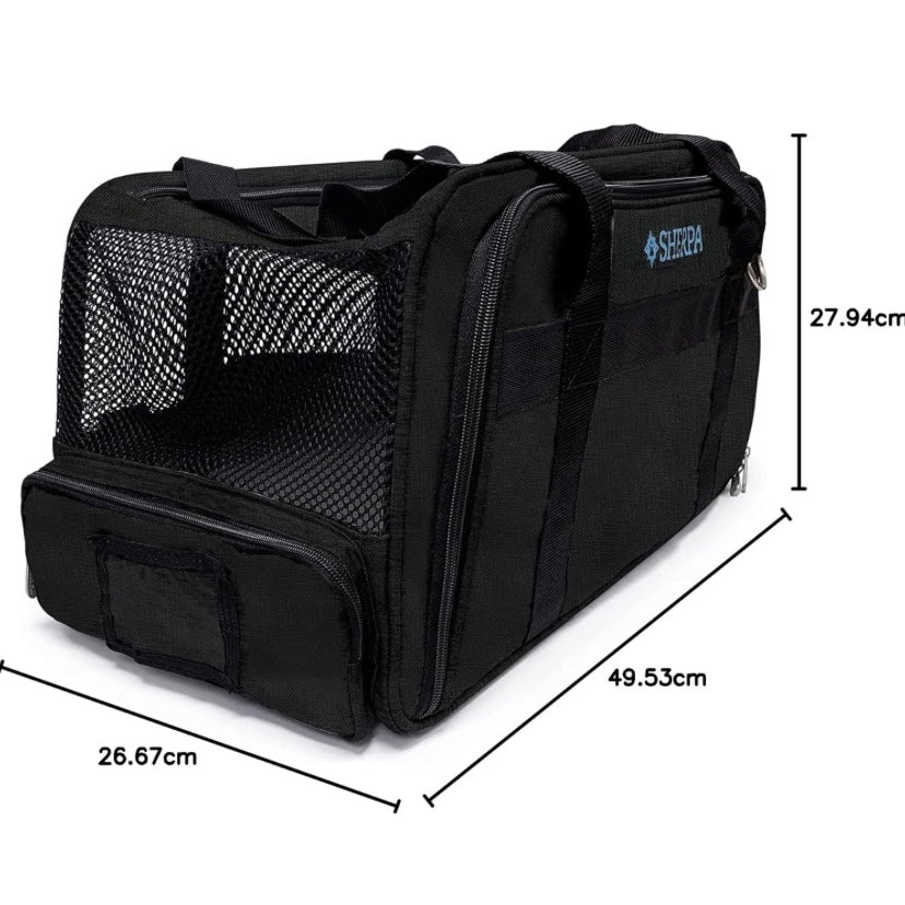 Sherpa's Expandable Travel Pet Carrier Foldable - Black