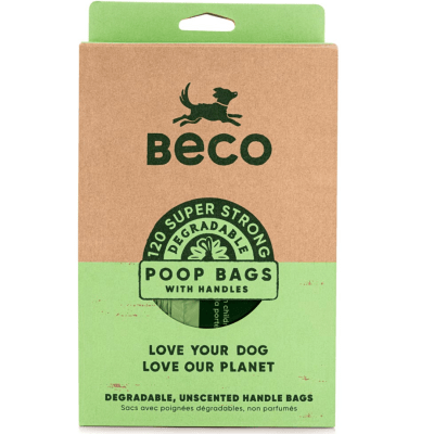 BECO PETS Poop Bags Handles - 120 bags