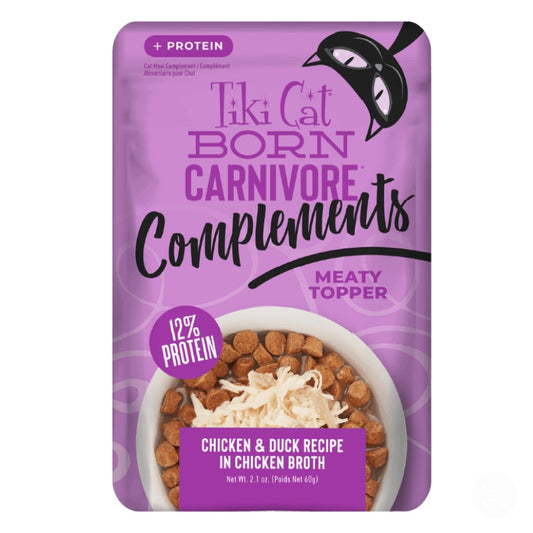 Tiki Cat Complements Chicken & Duck Recipe in Chicken Broth Wet Cat Food Topper