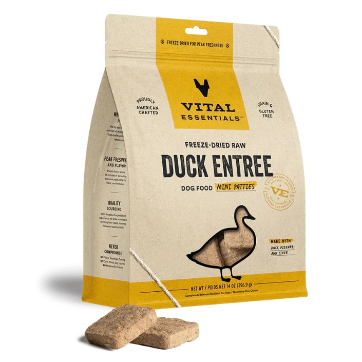 VE Duck Entree Mini Patties FD Dog Food