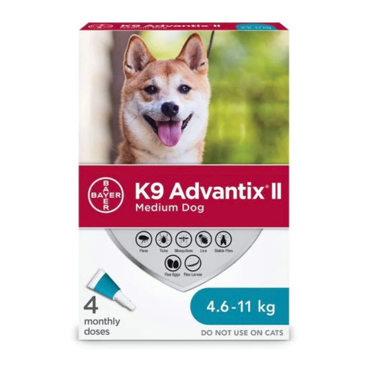 Advantix II Flea+Tick+Mosquito Protection - Medium Dogs (4.5-11kg)