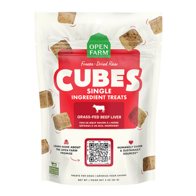 Open Farm Freeze-Dried Raw Single Ingredient Treat Cubes Beef Liver