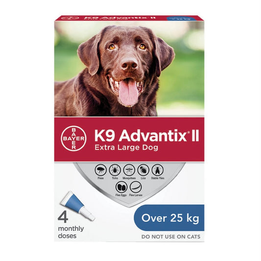 Advantix II Flea+Tick+Mosquito Protection - X-Large Dogs (25kg+)