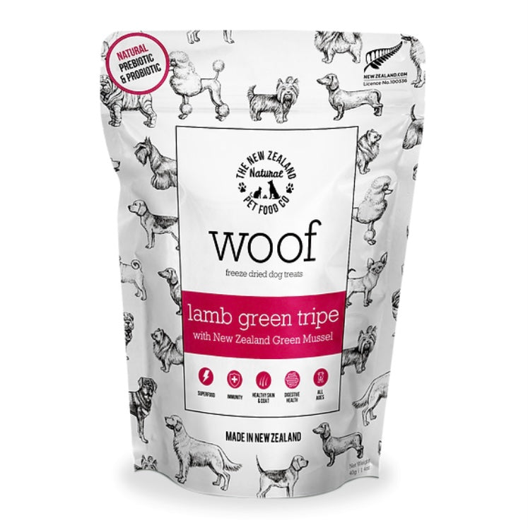 Woof Lamb Green Tripe with Green Mussels Dog Treats