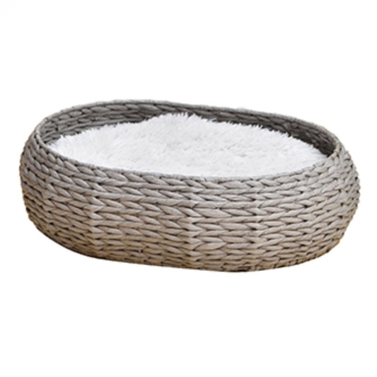 Petpals Natural, Handwoven Buttercup Grey Pet Basket