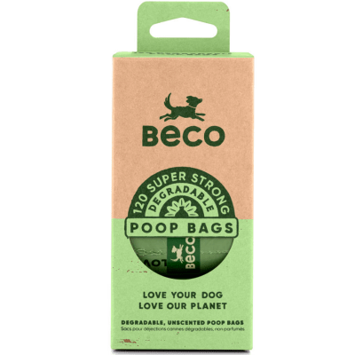 BECO PETS Poop Bags Multi Pk - 120 bags (8 rolls of 15)