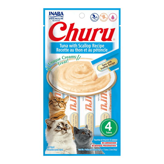 INABA CHURU PURÉES Tuna with Scallop Recipe (4 Pack)