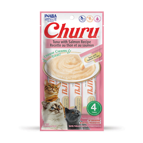 INABA CHURU PURÉES Tuna with Salmon Recipe (4 Pack)