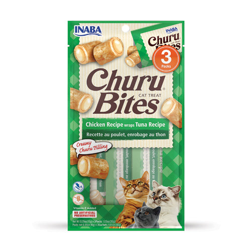 INABA Cat Churu Bites Chicken Recipe Wraps Tuna Recipe