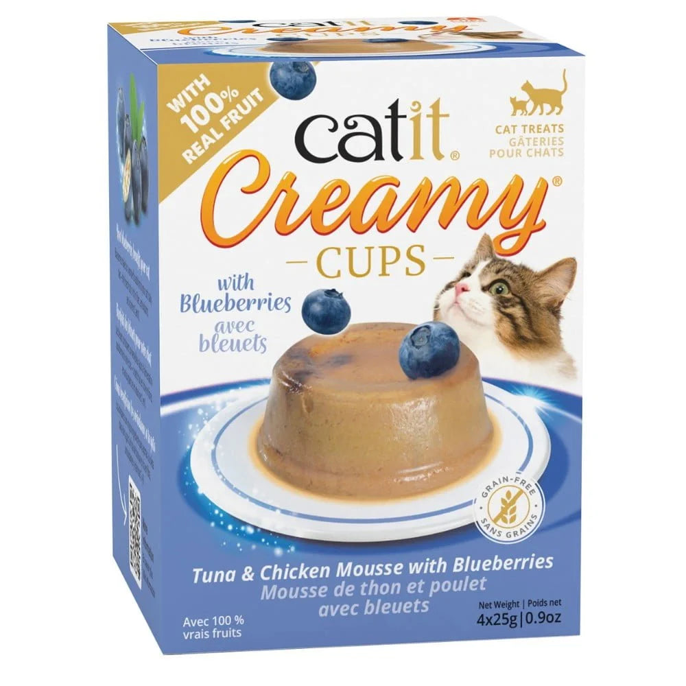 Catit Creamy Cups - Tuna & Chicken Mousse with Blueberry