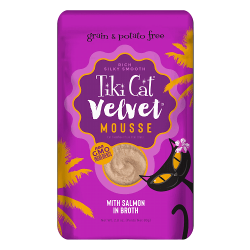 Tiki Cat Velvet Pouches Grain Free Wild Salmon