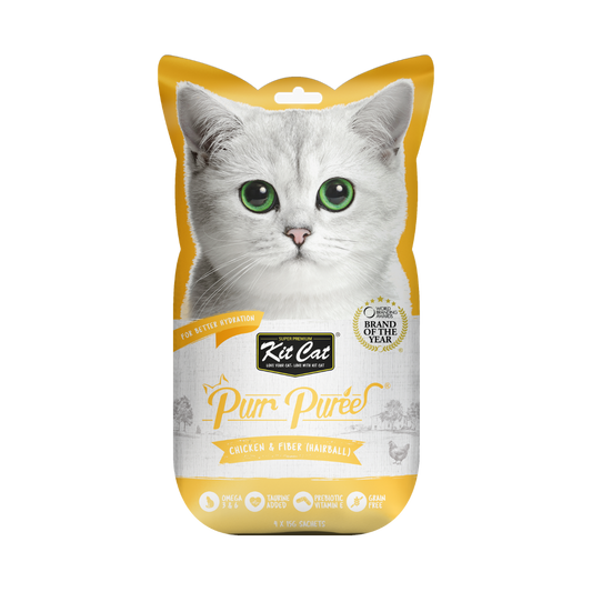 KitCat PurrPuree Chicken & Fiber (Hairball)