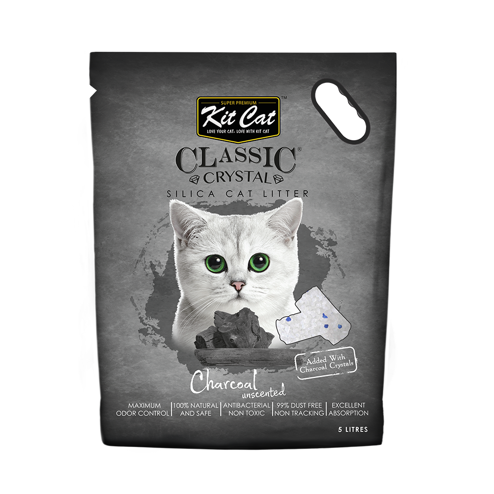 KitCat Crystal Litter Charcoal Unscented
