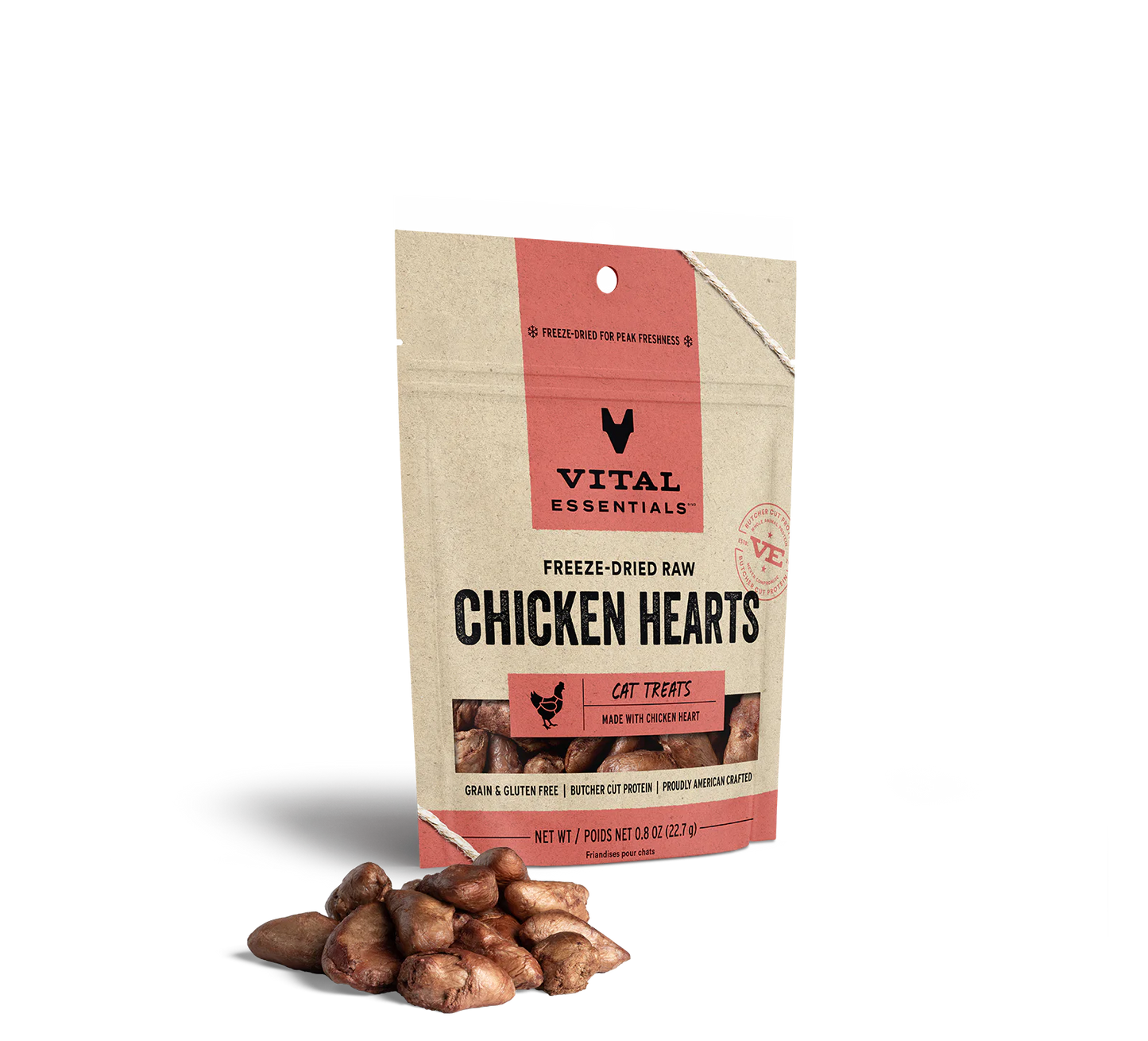 VE FDR Chicken Hearts Cat Treats