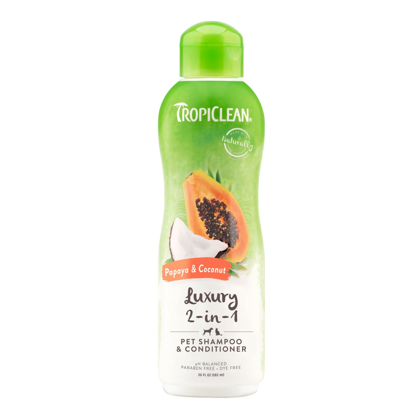 Tropiclean Luxury 2-in-1 Shampoo & Conditioner - Papaya & Coconut