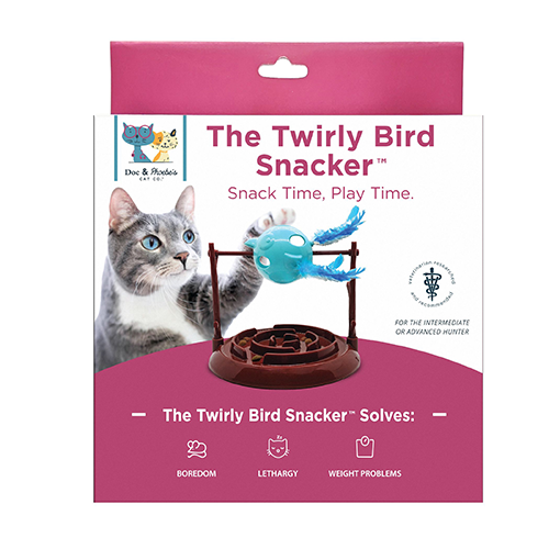 SPOT Doc & Phoebe The Twirly Bird Snacker Cat Toy