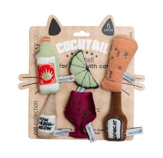 Dexypaws Plush Cat Toys Cocktail