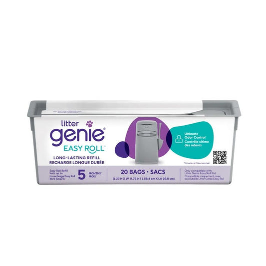 Litter Genie Easy Roll Long-Lasting Refill, 20 Bags (Up To 5 Months)