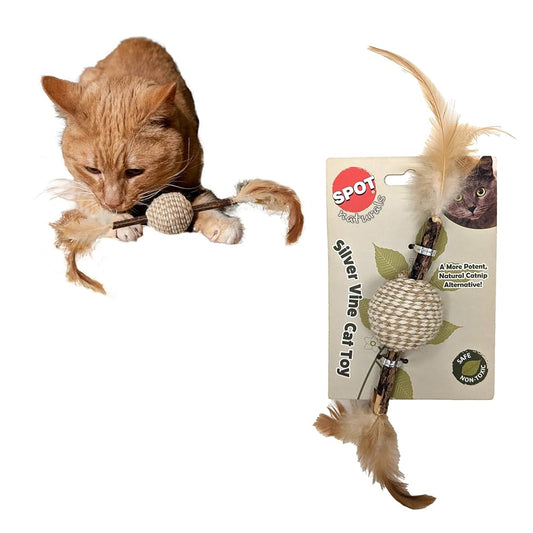 SPOT Naturals Silvervine Cord/Stick Assorted Cat Toy