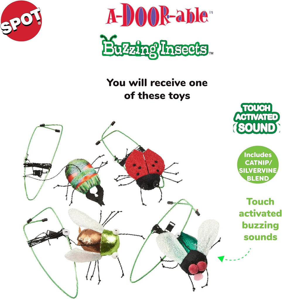 SPOT Buzzing Insect A-Door-Able Assorted Cat Toy