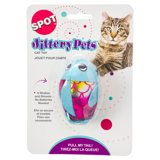 SPOT Plush Jittery Fish Assorted Cat Toy 3"