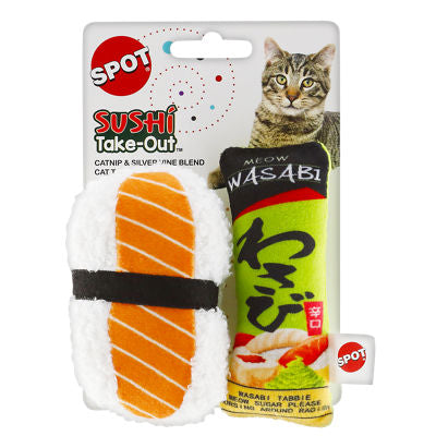 SPOT Sushi Take Out Assorted Cat Toy