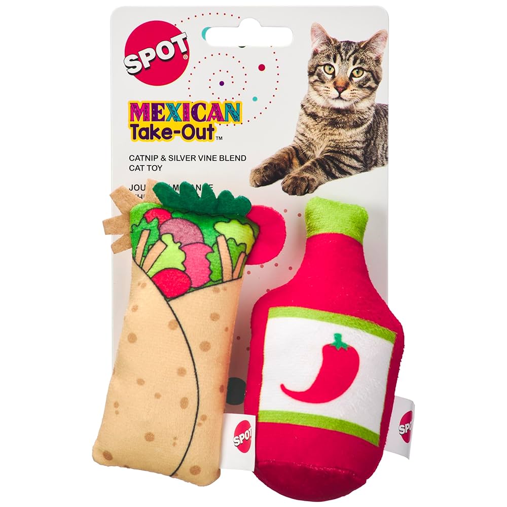SPOT Mexican Take Out Assorted Cat Toy