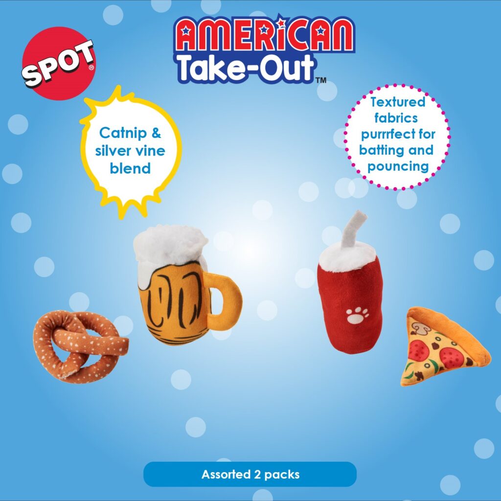 SPOT American Take Out Assorted Cat toy
