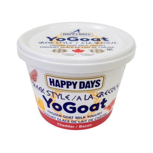 Happy Days YoGoat Cheddar/Bacon Greek Style Frozen Goat Milk Yogurt