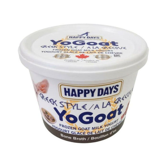 Happy Days YoGoat Bone Broth Greek Style Frozen Goat Milk Yogurt