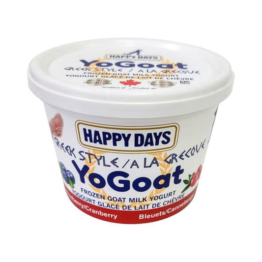 Happy Days YoGoat Blueberry/Cranberry Greek Style Frozen Goat Milk Yogurt