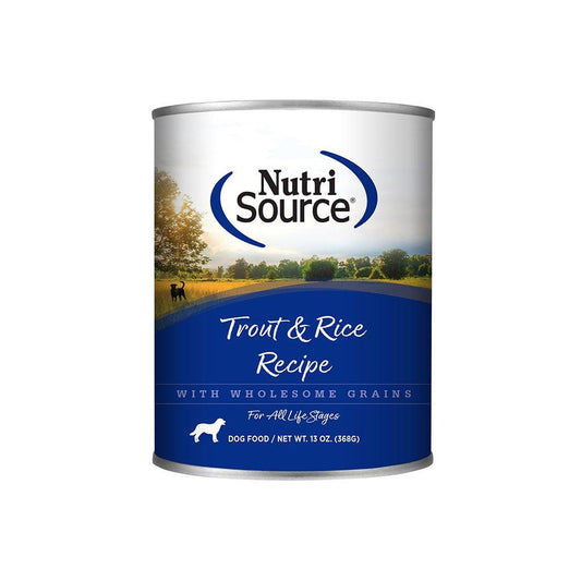 NutriSource Trout & Rice Dog Cans