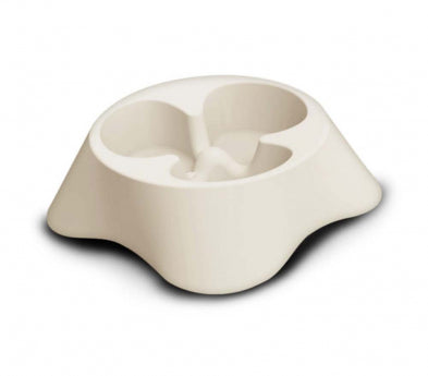 Bergamo Slow Feeder Bowl Nuvola White