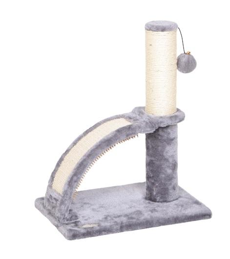 Bud-Z Logan Scratch Post with Massage Bow Grey