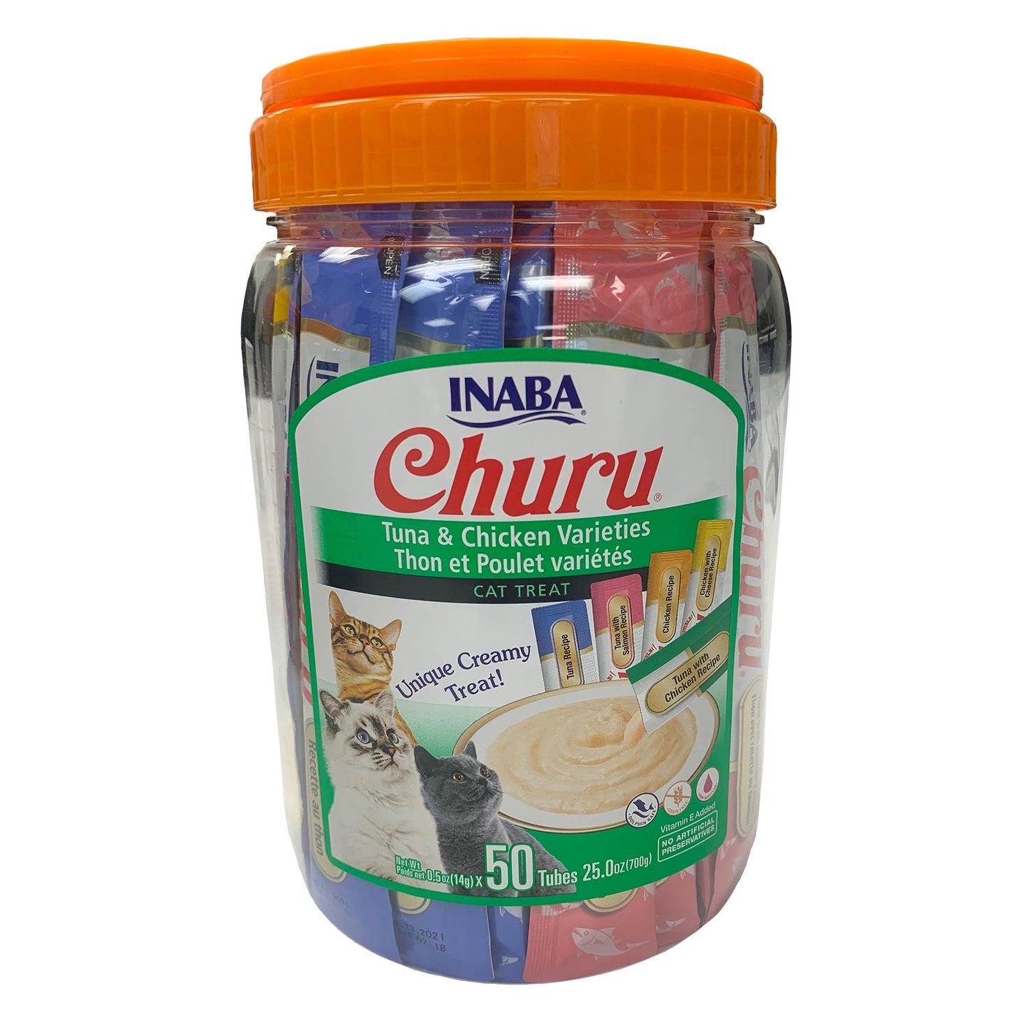 INABA CHURU PURÉES VARIETY PACK Tuna & Chicken Recipes (50 Pack)