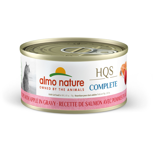 Almo Nature HQS Complete Salmon with Apple in Gravy Cat Can