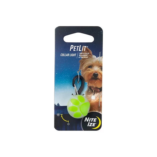 NITE IZE PetLit Collar Light Lime Paw