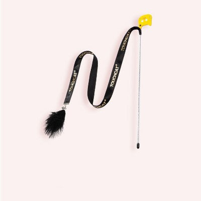 TouchCat Cat Teaser Feather - Ribbon Black