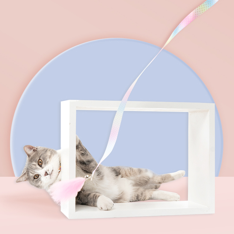 TouchCat Cat Teaser Feather - Ribbon Pink