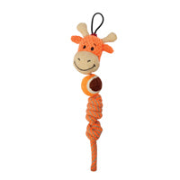 Zeus Mojo Naturals Tennis Rope Tug - Elephant & Giraffe - Assorted - 23 cm (9 in)