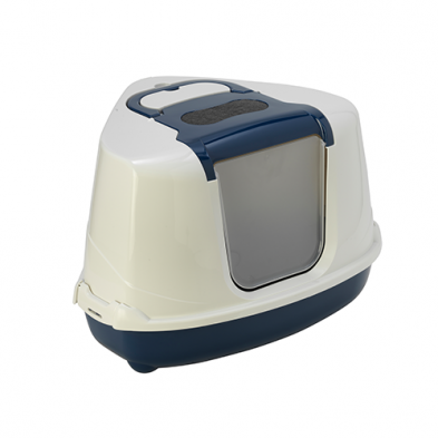 Moderna Flip Cat - Corner Hooded Litter Pan Blueberry