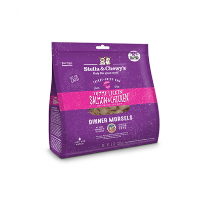 Stella & Chewy's Yummy Lickin' Salmon & Chicken Freeze-Dried Raw Dinner Morsels Cat Food