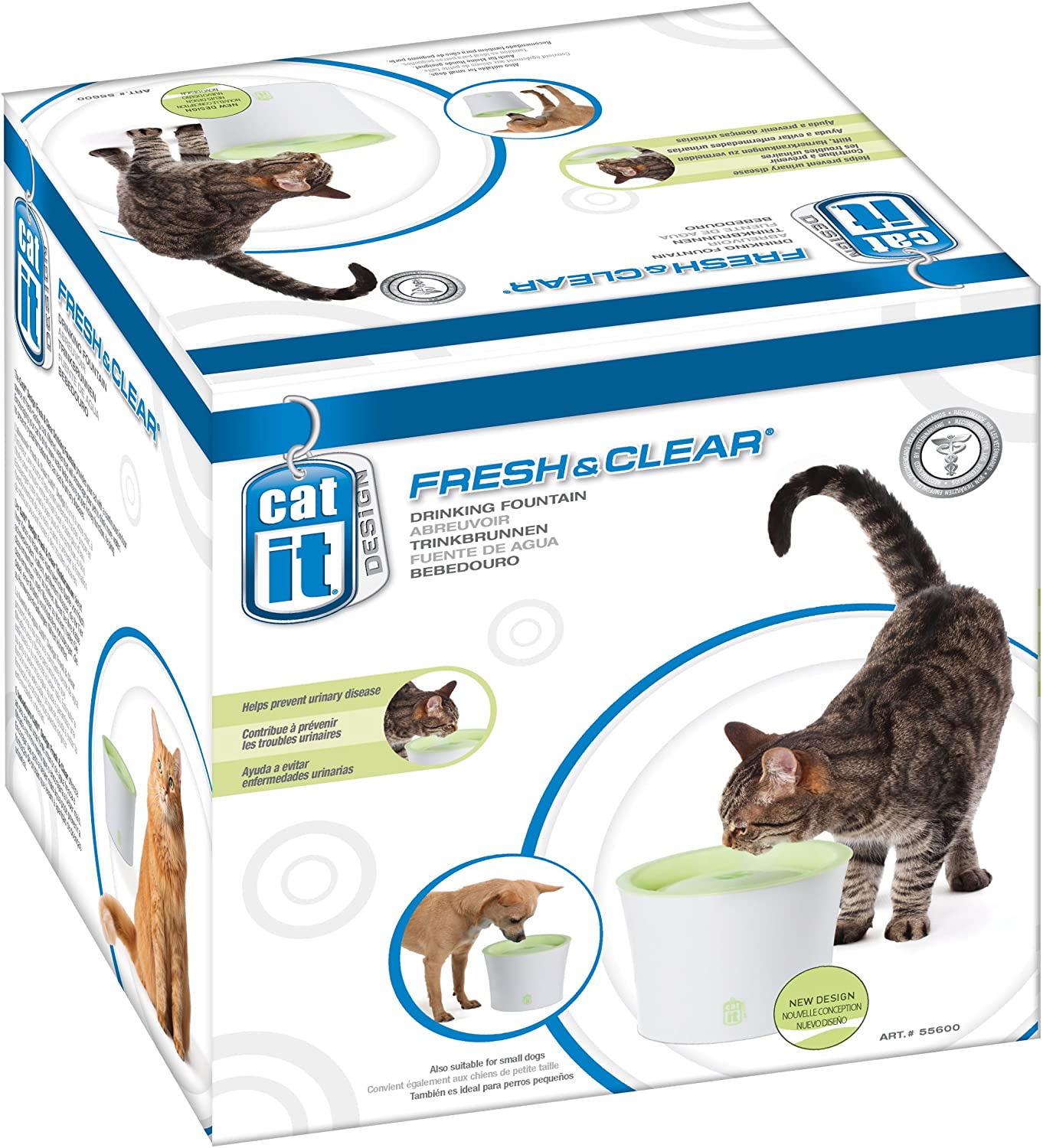 CATIT Design Fresh & Clear Drinking Fountain, 3.2 qt (3 L)