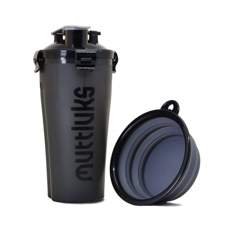 Muttravel 2-in-1 Bottle 10oz Grey