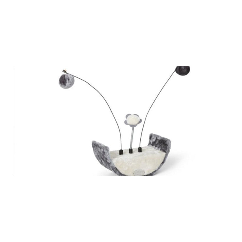 Bud-Z Craddle Shaped Toy with Pompoms on Springs Grey